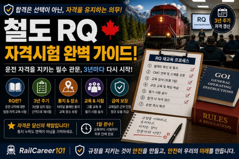 철도 RQ 자격시험 Rules Qualification 3년 주기 재교육 완벽 가이드