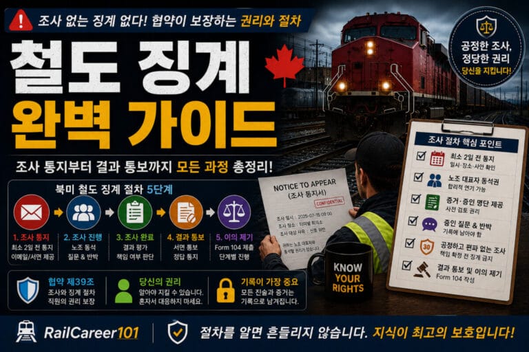 북미 철도 징계와 조사 절차, 직원 권리를 설명하는 철도 징계 완벽 가이드